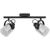Eglo Berregas reflektor/2, e27, crni/krom/zadimljeno staklo | shoptok.hr
