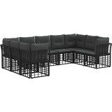  Set vanjskih sofa Crna i tamno siva Poliester | shoptok.hr