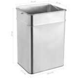  Kanta za smeće s pepeljarom 45 L čelična crna | shoptok.hr