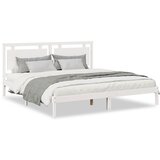 Maison Chic Daljši Posteljni okvir - Dvoposteljna postelja - Zakonska postelja brez vzmetnice bel 180x220 cm trden les, (21697130) Cene