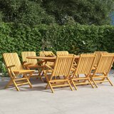 vidaXL Zložljivi vrtni stoli 8 kosa 61x67x90 cm trdna tikovina Cene