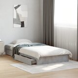  Okvir kreveta s ladicama siva boja betona 75x190 cm drveni | shoptok.hr