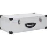 vidaXL CD kovček za 80 CD-jev iz aluminija ABS srebrn | Shoptok.si