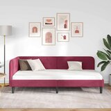  Kutni okvir kreveta Vinska crvena 90 x 190 cm Baršun | shoptok.hr