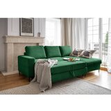Miuform Tamno zelena sklopiva kutna garnitura od samta (s desnim kutom) Lofty Lilly – | shoptok.hr
