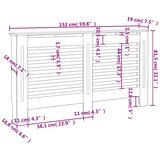  Pokrov za radijator crni 152 x 19 x 81,5 cm MDF | shoptok.hr