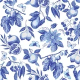 Blue Toile Napkin - 33 x 33 cm