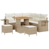 vidaXL Vrtna sedežna garnitura 8 pcs bež in krem 80 x 80 x 71 cm | Shoptok.si