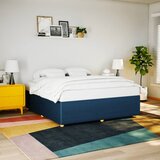 Maison Chic Posteljni okvir - Dvoposteljna postelja - Zakonska postelja brez vzmetnice moder 180x200 cm blago-J4028, (21767047) | Shoptok.si