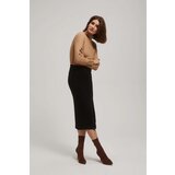 Marisse Black Midi Pencil Skirt With Slit | shoptok.hr