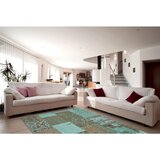 Kayoom RAVNO TKANA PREPROGA Symphony 160 Türkis 200/290 cm tkano turkizna | Shoptok.si