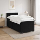  s box springom, madracem i LED-om Crna 90 x 190 cm | shoptok.hr