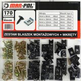  Set montažnih U stega + vijci 170 kom | shoptok.hr