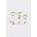 Defacto women's 6-Piece Gold Earrings Cene