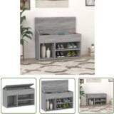 The Living Store Klop za čevlje siva sonoma 80x30x45 cm konstruiran les - Klop Za Čevlje, (21744444) Cene