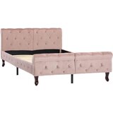 Furnova Posteljni okvir roza žamet 120x200 cm, (21931684) | Shoptok.si