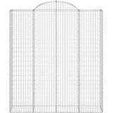  Lučne gabionske košare 20 kom 200x50x220/240 cm pocinčano željezo | shoptok.hr