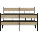  Metalni okvir kreveta bez madraca boja hrasta sonome 150x200 cm | Eponuda.com
