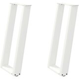  Noge za konzolno mizico v obliki črke U, 2 kosa, bele barve, 28 x (72-73) cm, jeklo | Shoptok.si