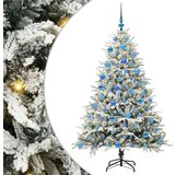 vidaXL Umjetna predsvetljena božićna jelka s kompletom kroglica Zelena, (5000073031) | Shoptok.si