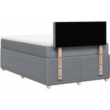  Krevet s oprugama i madrac svjetlosivi 120 x 200cm od tkanine | shoptok.hr