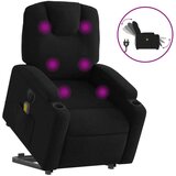  Električni masažni naslanjač s funkcijo vstajanja črn | Shoptok.si