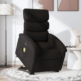 Maison Chic Električni masažni naslanjač - Relax naslanjač s funkcijo vstajanja črn, (22061453) | Shoptok.si