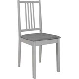 vidaXL Jedilni stoli z blazinami 4 kosi trden les sivi | Shoptok.si