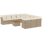 Maison Chic Seti vrtnega pohištva - Vrtna garnitura - Vrtni pohištvo set 12-delna z blazinami bež poli ratan, (21811056) | Shoptok.si