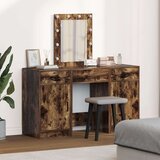  3-delni set toaletne mize z LED in dimljenim hrastovim lesom, (22055037) | Shoptok.si