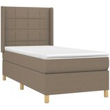  Krevet s oprugama i madracem smeđesivi 90x200 cm od tkanine | shoptok.hr