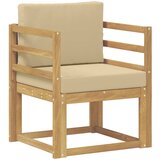 vidaXL 2 Komad Set vanjskih sofa Poliester Bijela i Bež - Bijela i bež vodoravne letvice | shoptok.hr