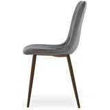 Lava stolica - tamno sivi baršun / noge od oraha x 2 | shoptok.hr