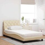  Krevet s madracem krem 100 x 200 cm od tkanine | shoptok.hr