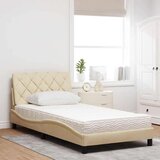  Postelja z vzmetnico krem 100x200 cm blago, (21829540) | Shoptok.si