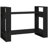 Maison Chic Knjižna omara - Knjižni regal črna 80x35x56,5 cm trdna borovina, (21723288) Cene