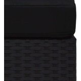 vidaXL Modularna srednja sofa od poliratana crna | shoptok.hr