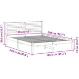  Krevetna konstrukcija s uzglavljem Vosak smeđa 160 x 200 cm | shoptok.hr