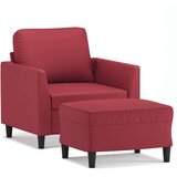  Fotelj s stolčkom za noge vinsko rdeč 60 cm umetno us | Shoptok.si