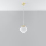 Nice Lamps Viseča svetilka v zlati barvi s steklenim senčnikom ø 20 cm Cezab – | Shoptok.si