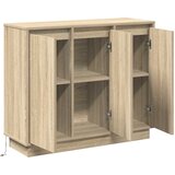  LED komoda Sonoma hrast 90 x 32 x 75 cm Konstruirano drvo | shoptok.hr