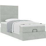 vidaXL okvir kreveta s madracima svijetlosivi 100x200 cm baršunasti | shoptok.hr