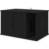 vidaXL Mačja hiša Črna 85 x 55 x 50 cm Konstruiran les, (5000111108) | Shoptok.si