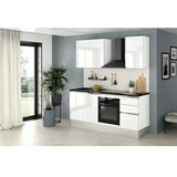 Marinelli Cucine Predsestavljena kuhinja Gianna Marmor (Širina: 195 cm, Bele barve, Anschlag levo, Z električnimi napravami) | Shoptok.si