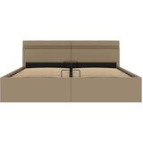  Hidraulični okvir za krevet LED boja cappuccina 180 x 200 cm | shoptok.hr