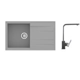 Sink Solution Set Modena (kuhinjska armatura + pomivalno korito) - Siva Cene