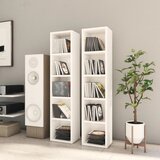 vidaXL Ormarići za CD-ove 2 kom sjajni bijeli 21x16x93,5 cm od iverice Cijene
