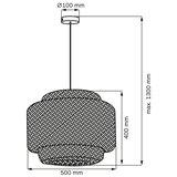 Viseći visilica na lanku BERTA 1xE27/20W/230V pr. 50 cm bambus | Eponuda.com