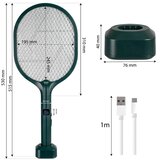  LED električni lapač insekata 2 u 1 sa LCD displejem 1200 mAh/5V zelena | Eponuda.com