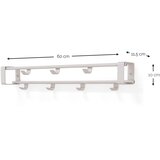 Spinder Design Sivorjav jeklen stenski obešalnik s polico 60 cm Rex – | Shoptok.si